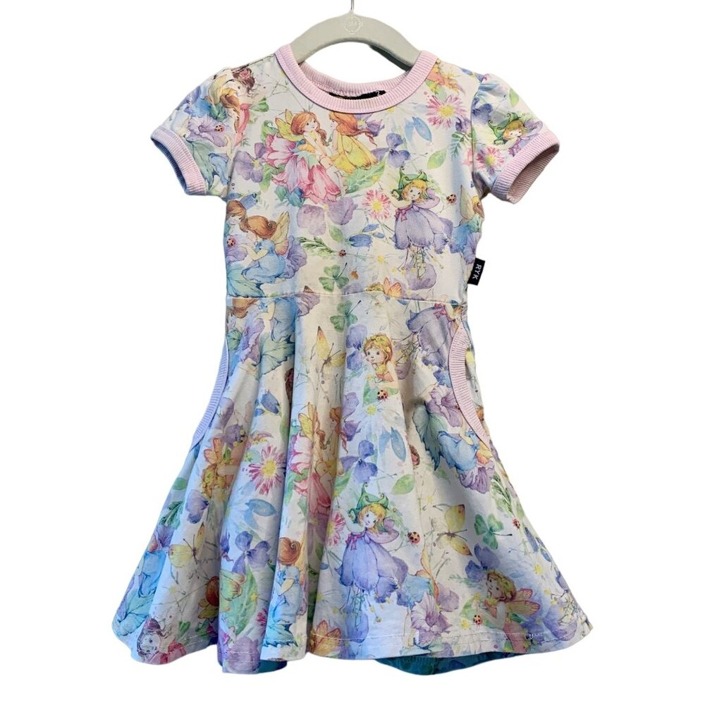 ROCK YOUR BABY Fairies Dress Girls 2 2T Toddler Girl Twirl Flowers Ladybugs